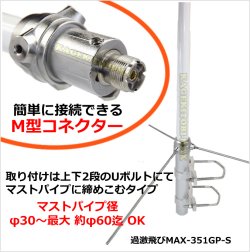 画像2: 351MHz デジタル簡易 無線専用設計・基地局用 高性能・遠距離通信アンテナ S 新品 即納